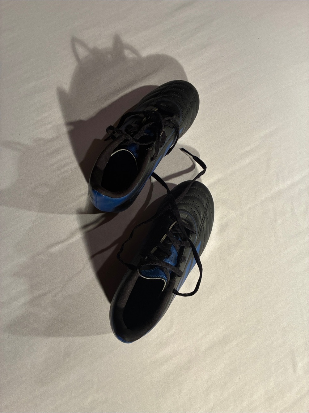 adidas Kids Black and Blue Soccer cleats